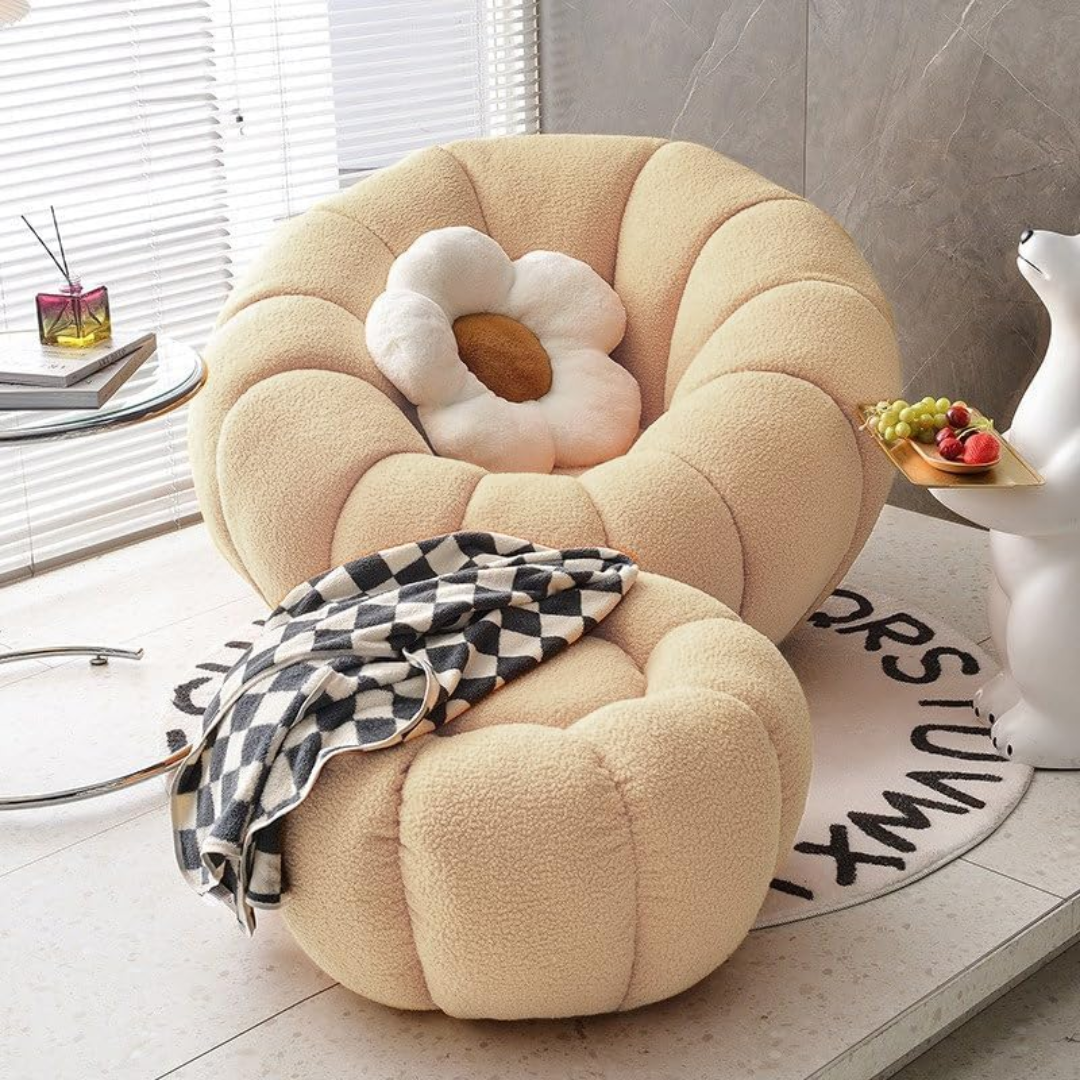 Modern Lamb Fleece Sofa Set