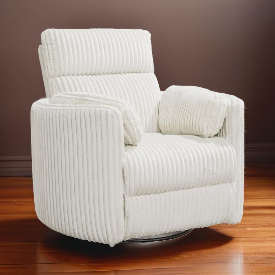 Swivel Glider Recliner in Ivory