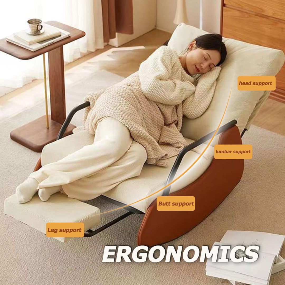 Modern Rocking Chair with Footstool