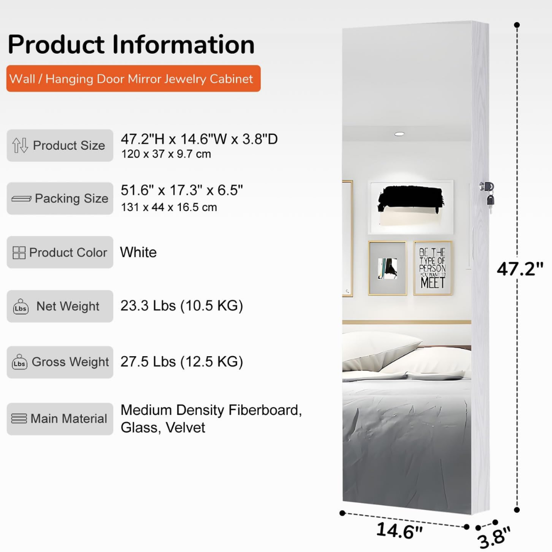 Mirror Jewelry Cabinet