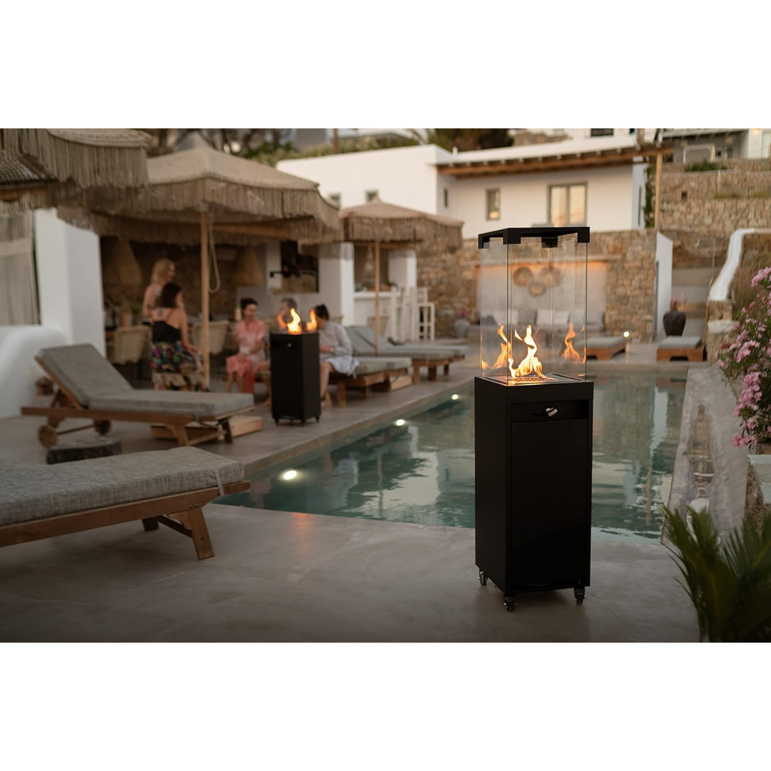 Portable and freestanding propane heater for garden