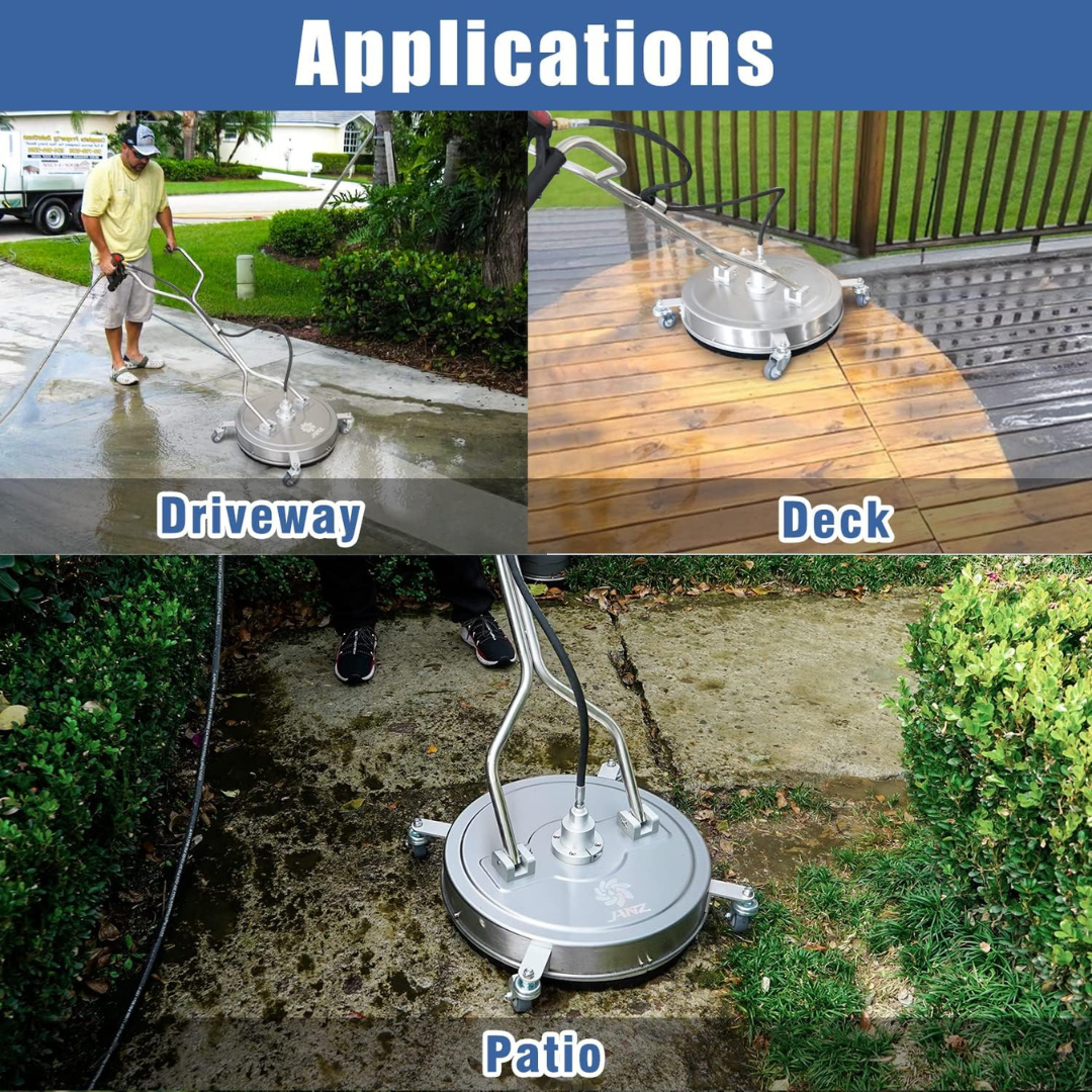 Pressure Washer Surface Cleaner with 4 Wheels