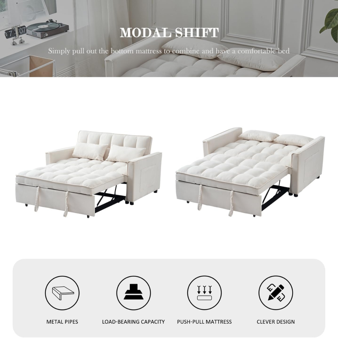 Sofa Bed with Adjustable Backrest