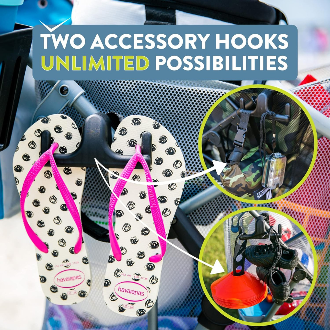 Wheeled Collapsible Beach Cart for Soft Sand, Fishing, Camping & Garden