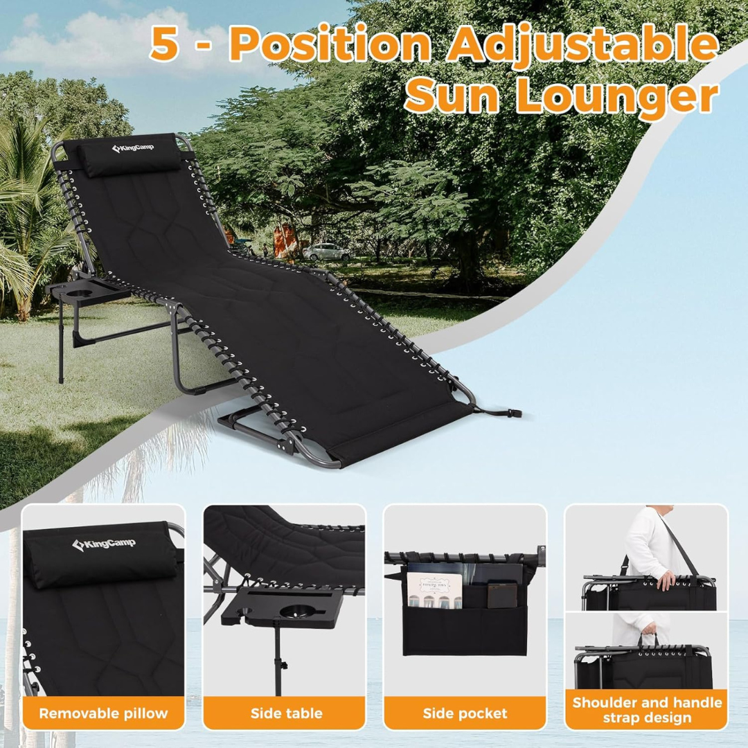 Beach Reclining Patio Pool Chair