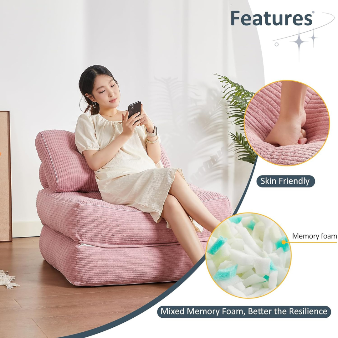 Futon Sofa Bed - Floor Couch for Adults Chair for Living Room