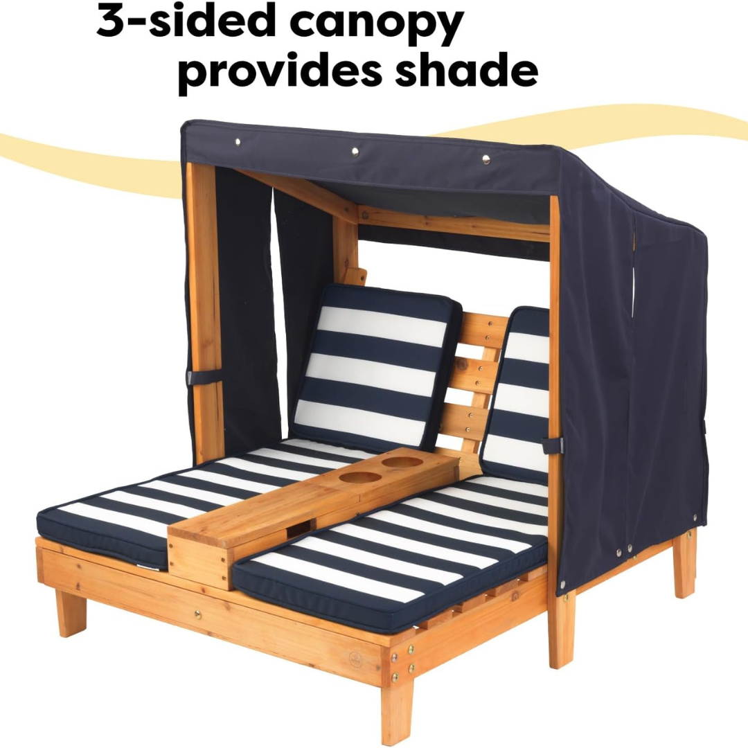 Double Garden Sun Lounger for Kids