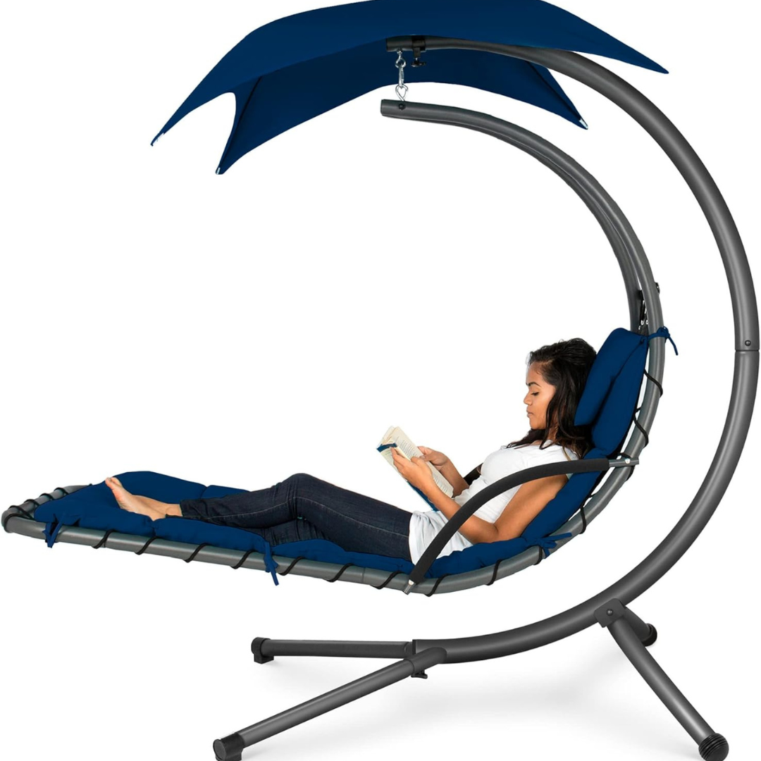 Curved Steel Chaise Lounge - Swing