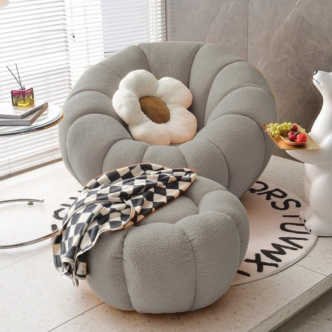 Modern Lamb Fleece Sofa Set
