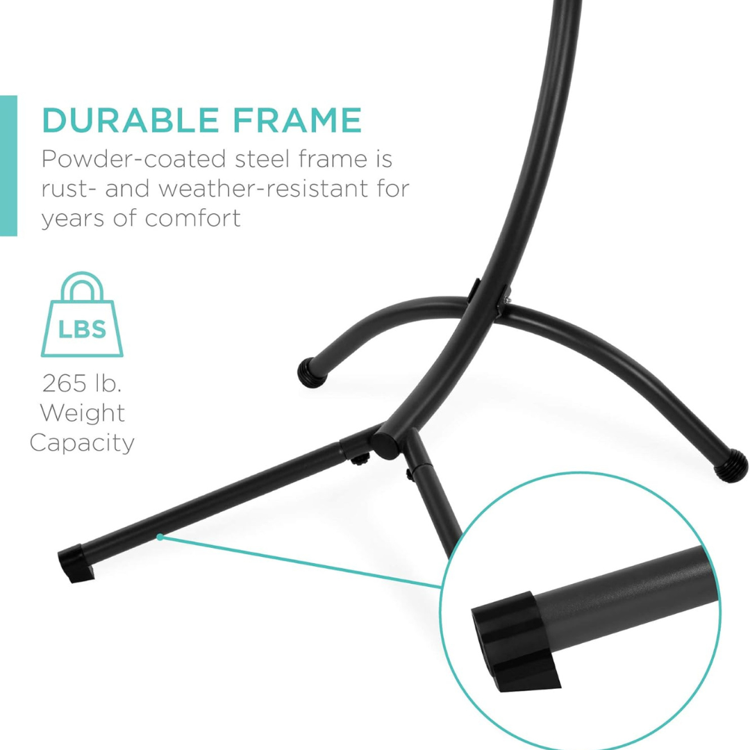 Curved Steel Chaise Lounge - Swing