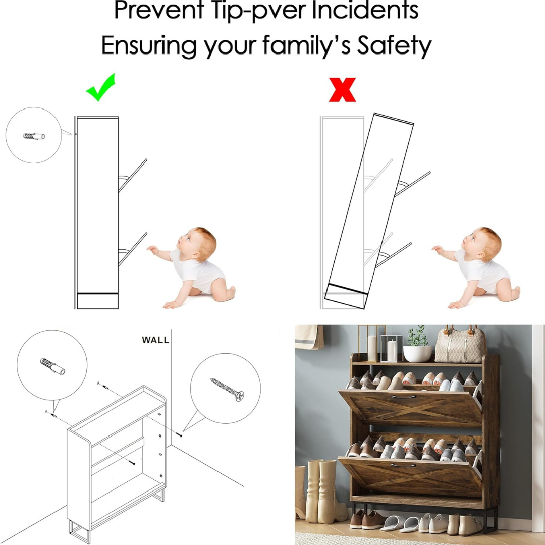 Entryway Shoe Storage Cabinet