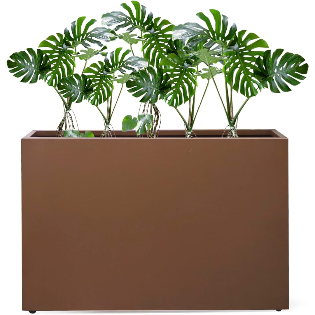 Galvanized Steel Planter with  Plants