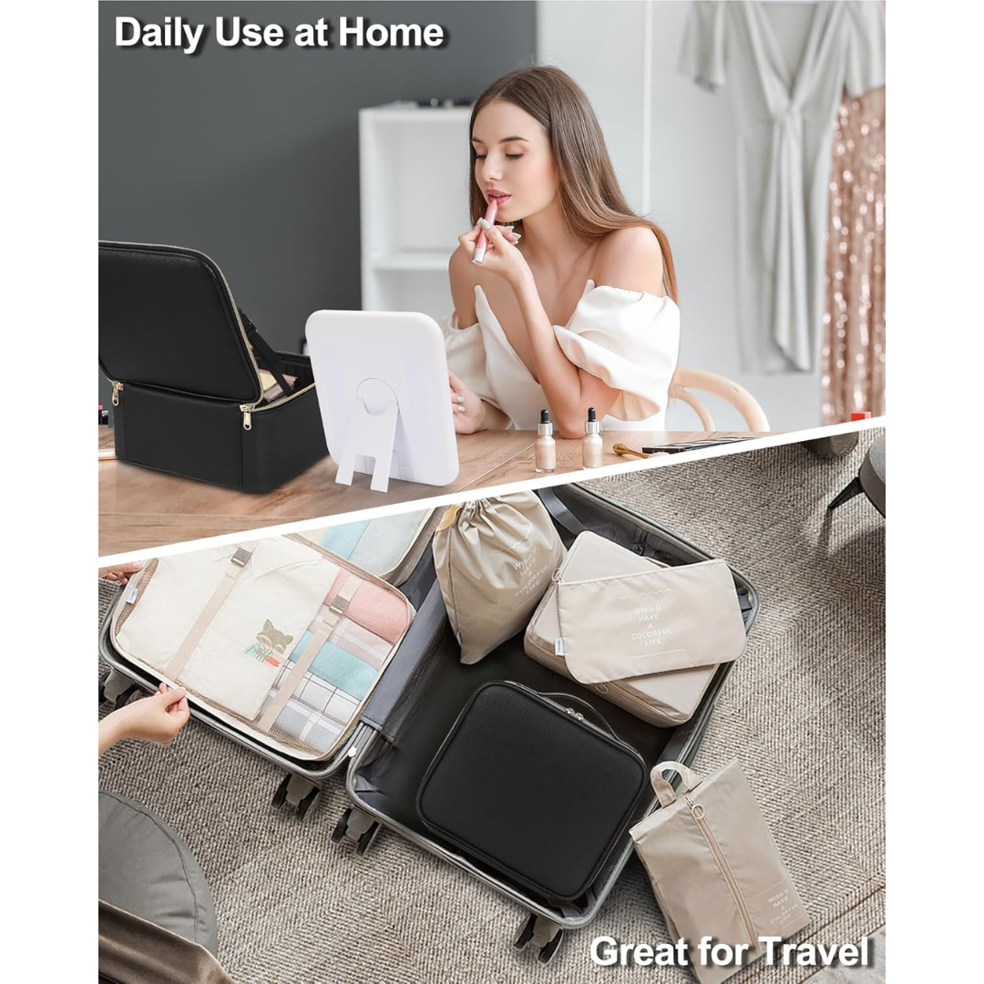 Makeup Bag with LED Mirror