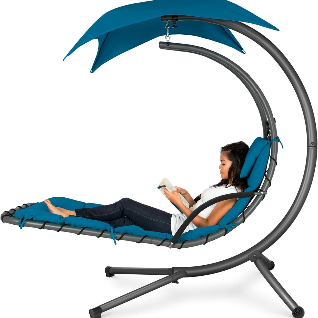Curved Steel Chaise Lounge - Swing