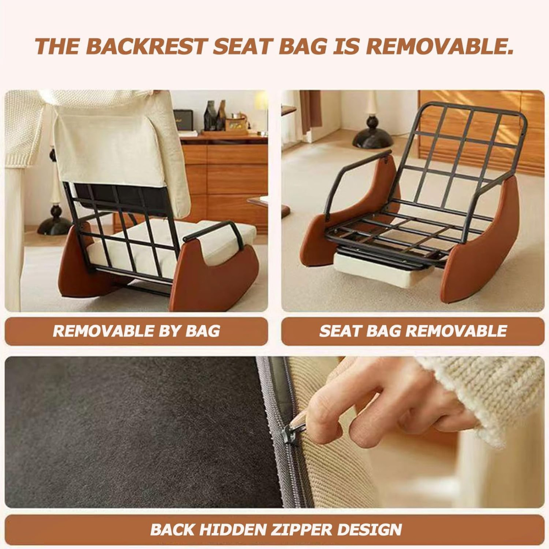 Modern Rocking Chair with Footstool