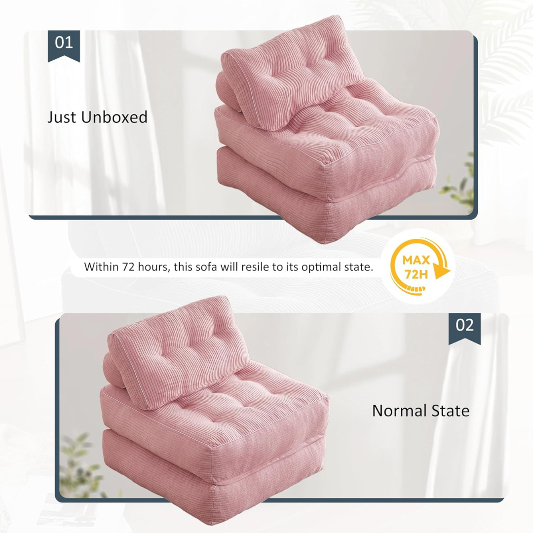 Futon Sofa Bed - Floor Couch for Adults Chair for Living Room