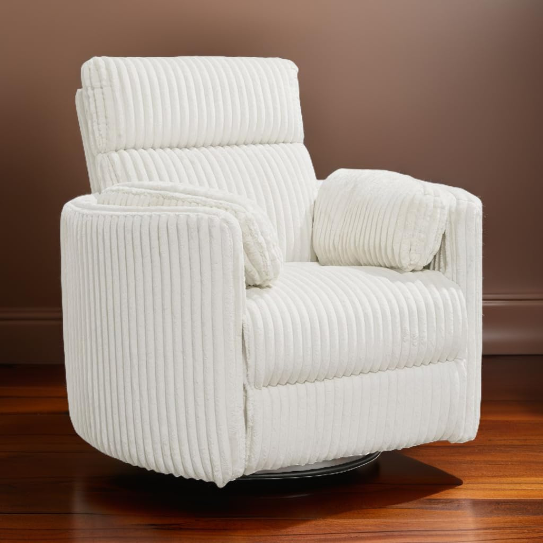 Swivel Glider Recliner in Ivory