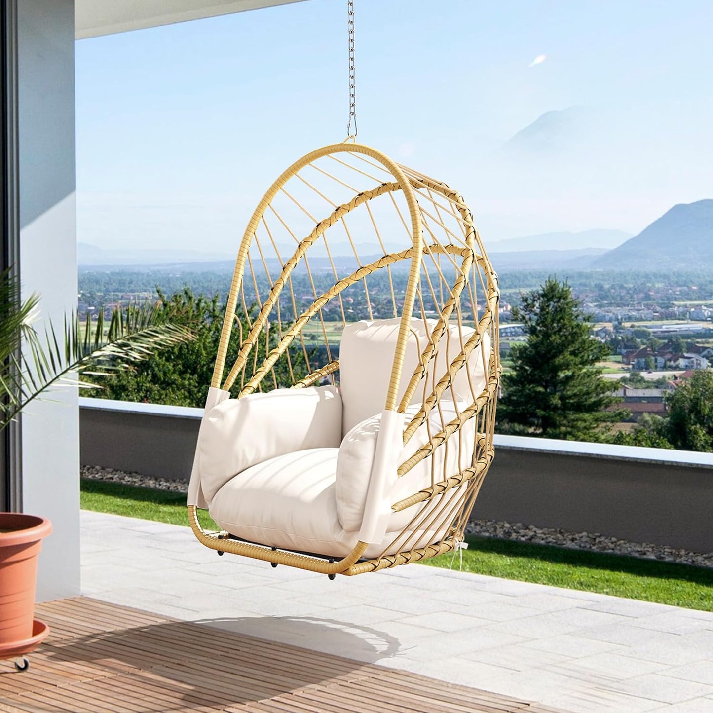 Hanging Rattan Wicker Egg Chair