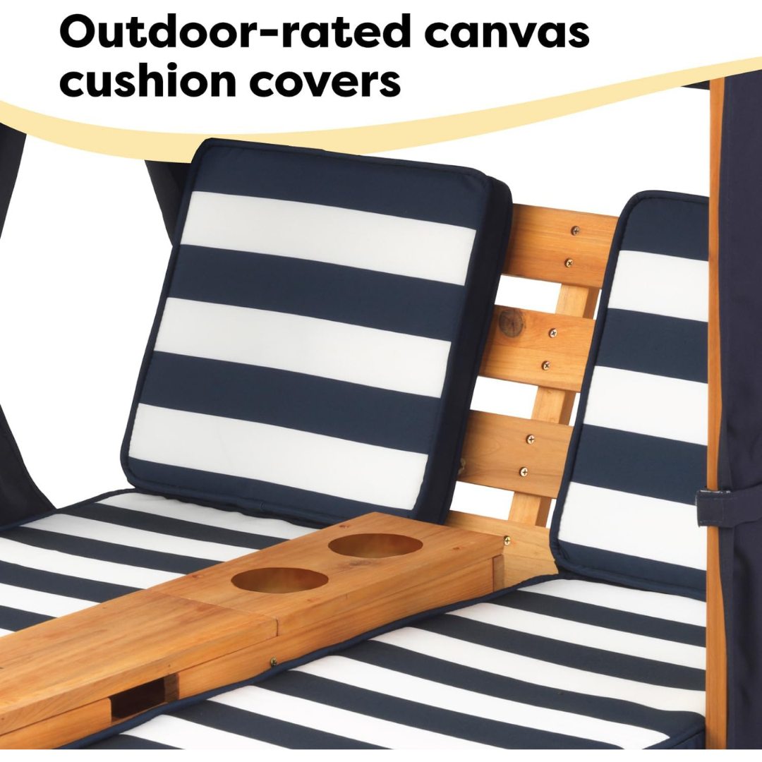 Double Garden Sun Lounger for Kids