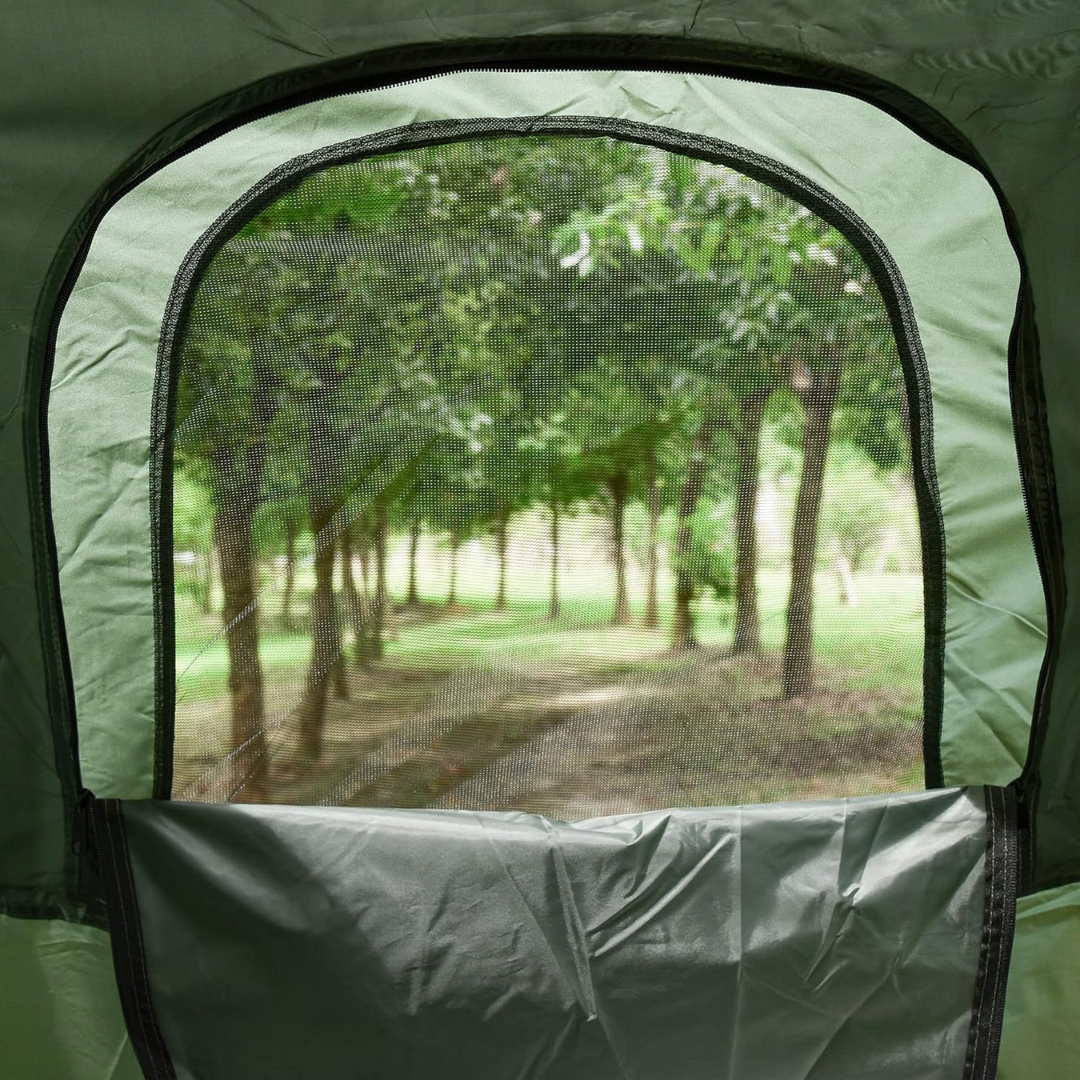 Elevated Tent with Sleeping Bag
