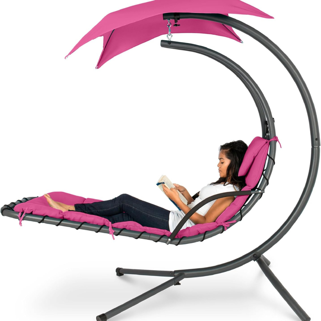 Curved Steel Chaise Lounge - Swing