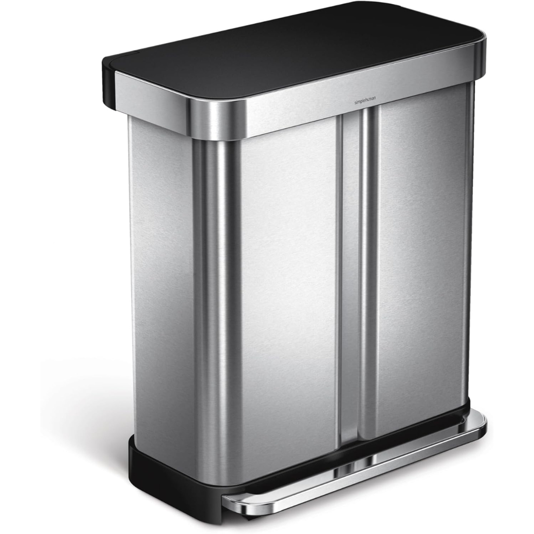Dual Compartment Kitchen Trash Can