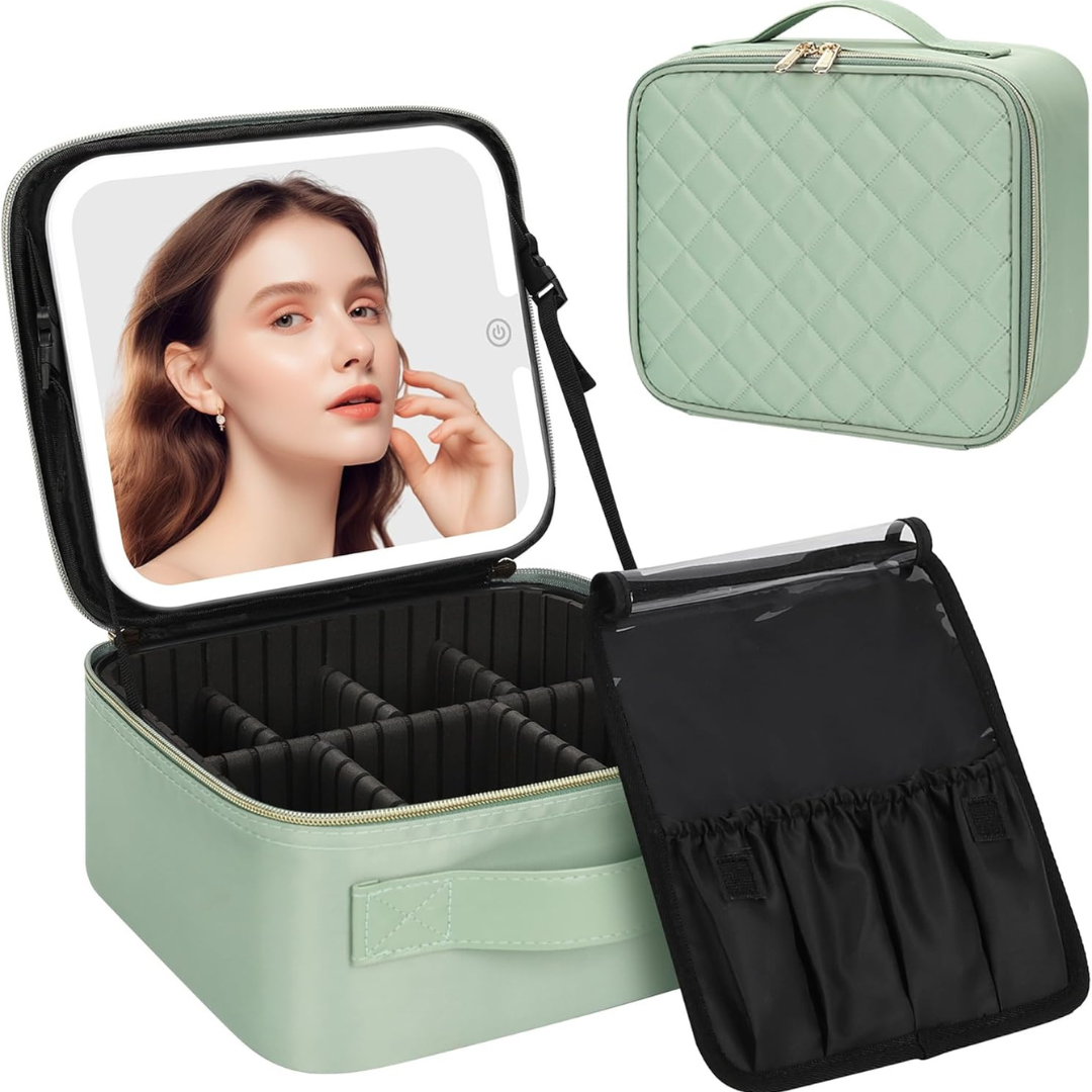 Makeup Bag with LED Mirror