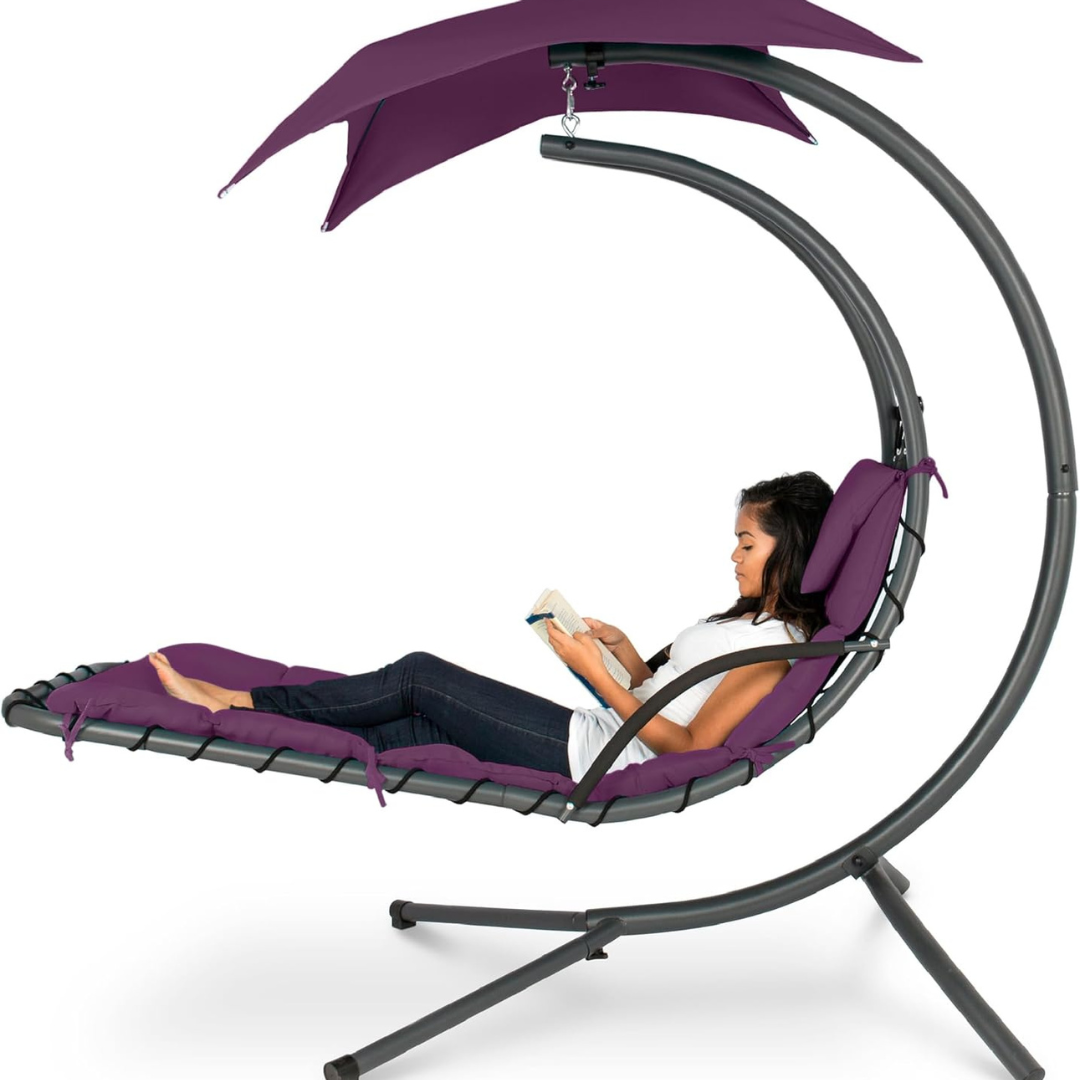 Curved Steel Chaise Lounge - Swing