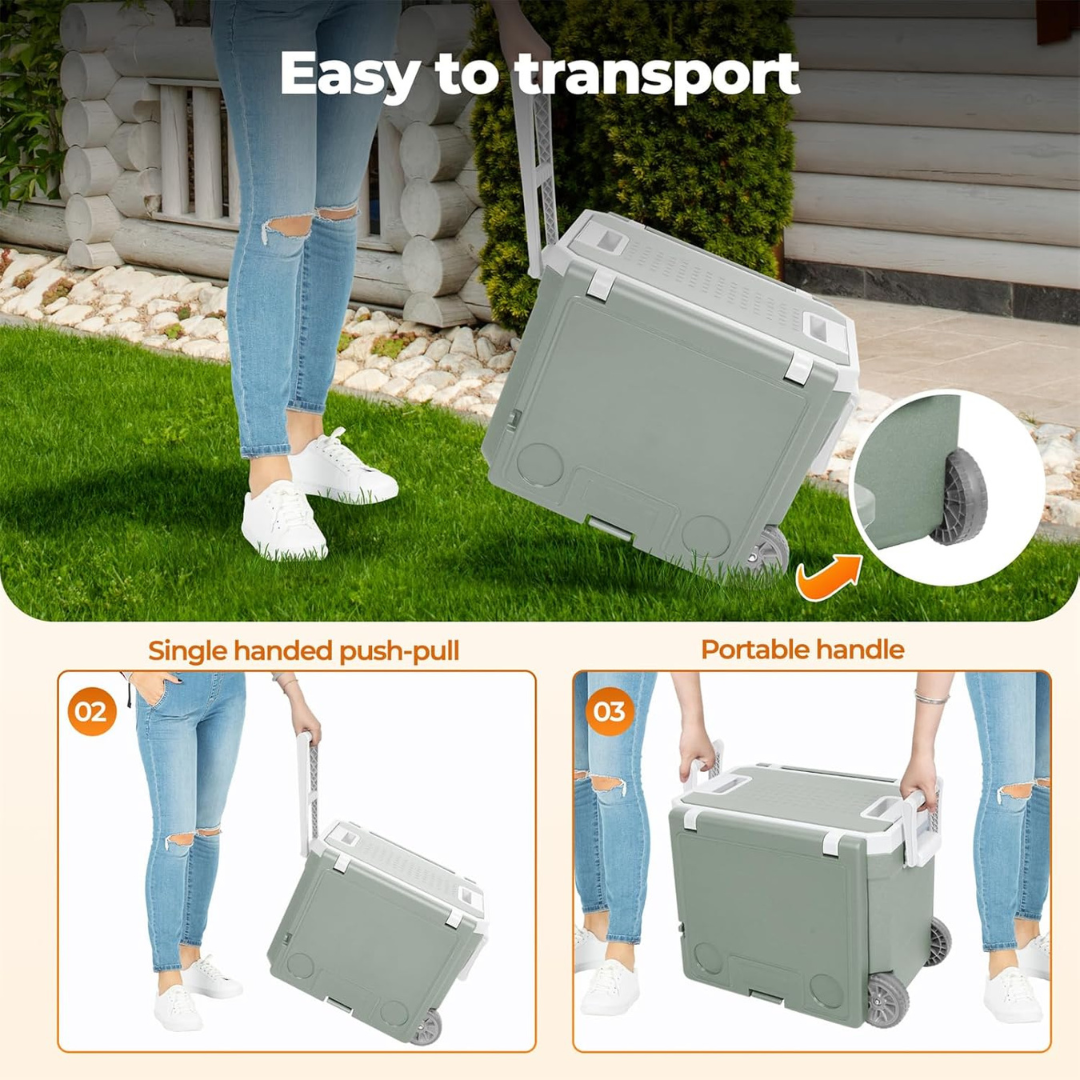 Ice Box with Table & Chairs - Portable Trolley
