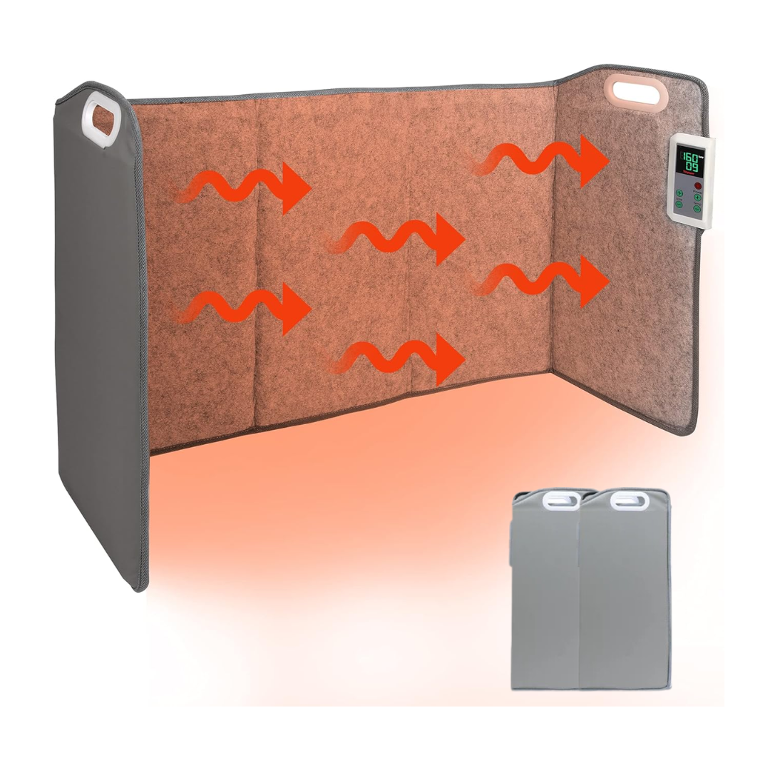 Portable 5-panel foot warmer